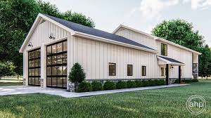 Post Frame Home Barndominium Plan Billings Barn Style House Lake Front House Plans Modern Farmhouse Plans