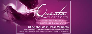 Bênção dos santos óleos não se sabe com precisão, como e quando teve início a bênção conjunta dos três óleos litúrgicos. Quinta Feira Santa Missa De Lava Pes E Instituicao Da Eucaristia Santuario Nossa Senhora Dos Prazeres