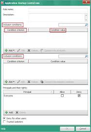 About Application Startup Control Rules
