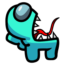 Among Us Cyan Imposter Sticker Cute Easy Drawings Funny Phone Wallpaper Blue Butterfly Wallpaper