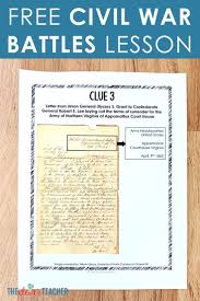 Bring History To Life For Kids With This Fun And Engaging Civil War Battles Lesson This Teaching Us History Civil War Activities Social Studies Middle School