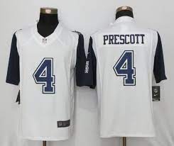 Dallas Cowboys 4 Prescott White Men S Stitched New Nike Limited Rush Jersey Nike Nfl Jersey Dallas Cowboys