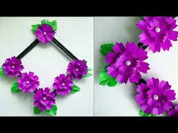 The best part about this wall hanging craft is that it only costs one dollar to make. Diy Paper Flower Wall Hanging Simple And Beautiful Wall Hanging Wall Decoration By Kovaicraft 43 Yo Hanging Flower Wall Diy Paper Flower Wall Paper Flowers