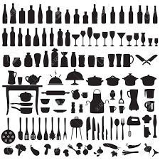 The best selection of royalty free kitchen silhouette vector art, graphics and stock illustrations. Set Silhouettes Of Kitchen Tools Cooking Icons Royalty Free Cliparts Vectors And Stock Illustration Image 31062619