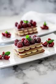Raspberry Mille Feuille Creme Patissiere Temptation For Food In 2020 French Desserts Classic French Desserts Desserts