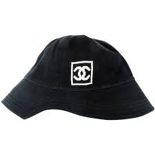 Pre Owned Chanel Hat Size S Small Cc Logo Black White Cotton Bucket Hat Chanel Hat Black And White Hats Fancy Hats