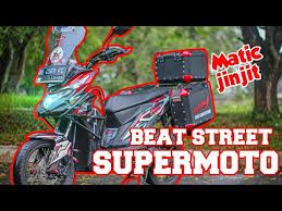 Modifikasi Beat Street Supermoto Terbaru Beat Street Jinjit Untuk Touring Youtube