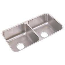 The #1 destination for plumbing, heating, & hvac supplies at the lowest prices online. Elkay Lustertone Classic Undermount 31 3 4 Stainless Steel Double Bowl Kitchen Sink At Menards