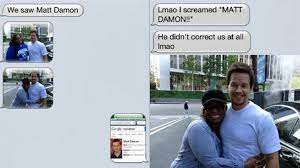 Matt damon is really a class a actor. Fan Mistakes Mark Wahlberg For Matt Damon