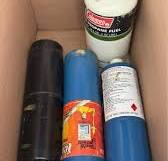 Where can I safely dispose of butane canisters?