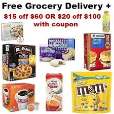 Groceries 15 Off 60 Or 20 Off 100 Free Delivery In 2020 Delivery Groceries Free Grocery Delivery Grocery
