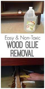Removing Wood Glue Testing A Non Toxic Solution The Borrowed Abode Cleaning Wood How To Remove Glue Wood Glue