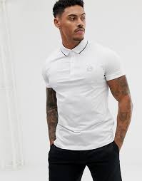 Maybe you would like to learn more about one of these? Armani Exchange Slim Fit Tipped Logo Polo In White Faoswalim