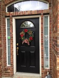 My Front Door Painted Black Satin Finish Love It It Only Took 2 Hours To Paint Inside And Out Painted Front Doors Bold Front Door Front Doors Painted Black