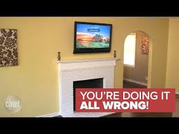 There are several ways to do this, such as installing a proper mantel and building an alcove for the television. Why A Tv Should Never Be Mounted Over A Fireplace You Re Doing It All Wrong Youtube