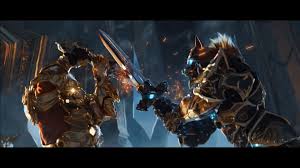Looter Slasher Arpg Godfall Showing The Intro Cinematic Trailer The Fall Bunnygaming Com
