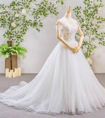 Lady Lace Bridal Ball Gown Wedding Dress Off Shoulder Style Gown With With Lace Beaded Bo Ball Gown Wedding Dress Wedding Dress Inspiration Ball Gowns Wedding