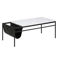 Tisch wohnzimmer couchtisch marmor optik in nordrhein westfalen. Couchtisch Do Marmor WeiaÃ¿ Schwarz Metall Pu Leder 115x58x45cm Lefliving De