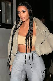 Check spelling or type a new query. Kim Kardashian S Long Braids Hairstyle At Paris Fashion Week Pics Hollywood Life