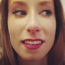 Left Nostril And Septum Piercing Septum Piercing Nose Piercing Septum Piercing Jewelry