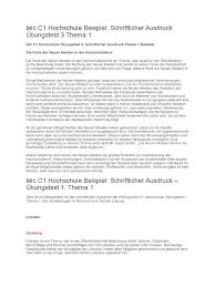 (schweiz), vom österreichischen sprachdiplom und von der telc ggmbh. Telc C1 Hochschule Beispiel Schriftlicher Ausdruck