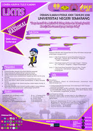 Pengembangan ilmu keolahragaan yang didukung oleh tujuh subdisiplin ilmu, meliputi: Lomba Karya Tulis Ilmiah Sma Sederajat Pekan Ilmiah Fisika Xxxii