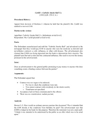 The carbolic smoke ball company made a product called the smoke ball which claimed to be a cure for influenza and a number of other diseases. Carlil V Carbolic Smoke Ball Offer And Acceptance Lawsuit