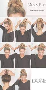 Over 20 Of Our Cool And Easy Favorite Hairstyles Messy Buns Fast And Wedding Hairstyles B Messy Bun Hairstyles Diy Hairstyles Easy Easy Hairstyles