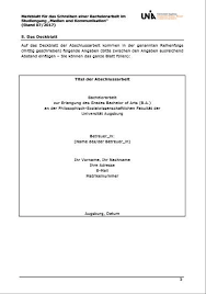 Natürlich kannst du die formalia auch erst nach dem schreiben deiner arbeit anpassen, allerdings kostet das meist sehr viel zeit. Deckblatt Bachelorarbeit Beispiele Muster Viele Tipps