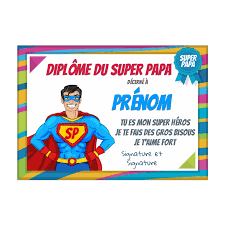 Le diplôme meilleure maman est un cadeau tout simple mais qui fait toujours plaisir à maman par ce qu'il vient du coeur ! Diplome Du Super Papa A Imprimer Papa Super Papa Fete Des Peres Diy