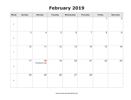 February 2019 Calendar With Holidays India Februarycalendar February2019calendar Fe Blank Calendar Template Monthly Calendar Template Calendar 2019 Template