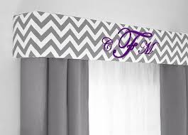 This keeps the focus on the window and its beautiful frame. Valance Cornice Board Pelmet Box Window Treatment In Navy Blue With White Trim And Monogram Custom Valance Curtain Topper Curtains Window Treatments Home Living