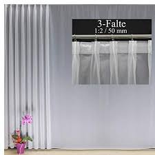 Easyhomefashion Hochwertige Fertiggardine Voile Store Mit Faltenband Bleiband 3 Falten Krauselband 1 2 5 50 Mm Versch Gross Fertiggardinen Gardinen Faltenband