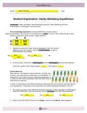 You have sampled a population in which you know that the percentage of the homozygous recessive genotype (aa) is 36%. Gizmo Hardy Weinburg Doc Name Angelica Riviezzo Date Student Exploration Hardy Weinberg Equilibrium Vocabulary Allele Genotype Hardy Weinberg Equation Course Hero