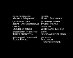 Mulan film beğendim ve çok anlamlı anlam veriyor bazen düşünüyom bu senede degilde o senede yaşamayı tercih ederdim diyom film mi yapan kişilerin emeklerine sağlıklı olsun film mi beğendim ve çok sevdim.🙂🙂. Mulan German Voice Cast Willdubguru