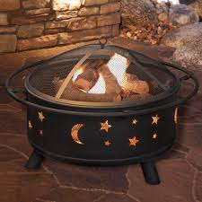 Check spelling or type a new query. Fire Pit Set Wood Burning Pit Includes Screen Cover And Log Poker Great For Outdoor And Patio 30 Inch Round Star And Moon Firepit By Pure Garden Walmart Com Walmart Com