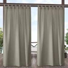Exclusive Home Curtains Indoor Outdoor Solid 54 In W X 108 In L Tab Top Curtain Panel In Taupe 2 Panels Eh8280 05 2 108v The Home Depot Outdoor Curtains Outdoor Curtain Panels Home Curtains