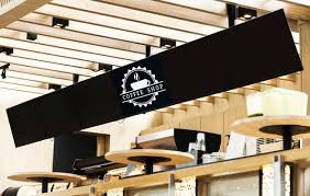 Download Long Mockup Sign For Menu In A Cafe For Free In 2020 Cafe Shop Window Design Menu Mockup