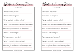 This funny quiz game is sometimes . Basemenstamper Bride And Groom Question Game