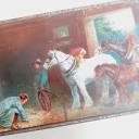 John Horn Bonbon Tin 1912, Painting by George Morland: Horses in ...