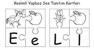 Resimli 4 Lu Yapzboz Ses Tanitim Kartlari 1 Grup Harfler Ses Kartlar Okuma