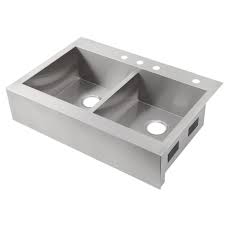 Maybe you would like to learn more about one of these? Kohler Vault Drop In Farmhouse Apron Front Self Trimming Stainless Steel 36 In 4 Hole Double Bowl Kitchen Sink Silver 3944 4 Na Sinks The Clean Lines And Traditional Farmhouse Style Of