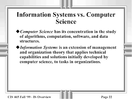 Information and computer science (ics) or computer and information science (cis) (plural forms, i.e., sciences, may also be used) is a field that emphasizes both computing and informatics, upholding the strong association between the fields of information sciences and computer sciences and. What Is An Information System Ppt Download