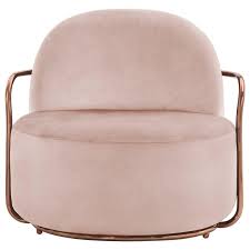 Rose gold seems to be everywhere, but how do you use it at home? Orion Lounge Chair With Plush Pink Velvet And Rose Gold Arms By Nika Zupanc For Sale At 1stdibs