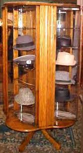 Fabulous Revolving Oak Hat Display Casebrass Lantern Antiques Hat Storage Hat Display Antique Oak Furniture