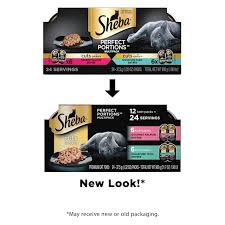 Read reviews for meaty tender sticks with chicken. Sheba Perfect Portions Cuts In Gravy Multipack Salmon Tuna Wet Cat Food 2 64 Oz 12 Twin Packs Petco