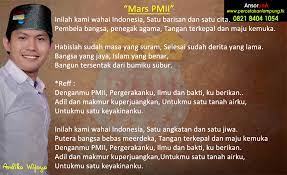 Denganmu pmii pergerakanku ilmu dan bakti, ku berikan adil dan makmur kuperjuangkan untukmu satu…. Andika Wijaya Mars Pmii Tidak Boleh Salah Apalagi Lupa Ikatan Alumini Pmii Provinsi Lampung