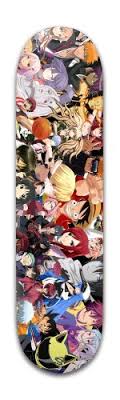 Skateboard decks | anime to skateboards. Anime Mashup Banger Park Skateboard 8 X 31 3 4 Designed By New Designer 111819 Design Your Own Banger Park Skateboard 8 X 31 3 4 Whatever Skateboards