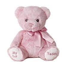 My First Teddy Bear 12 Inch Pink Stuffed Bear By Aurora Pink Bear Stuffed Animal Teddy Bear Teddy Bear Plush