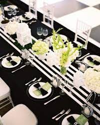 Next, i layered on lots of crisp clean white: Elegant Black And White Table Decor Novocom Top